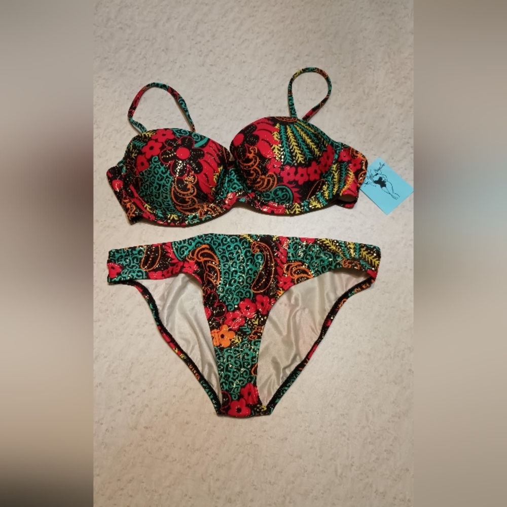Betty's Beach Bungalow 2 pcs Swimsuit XL women's multicolor